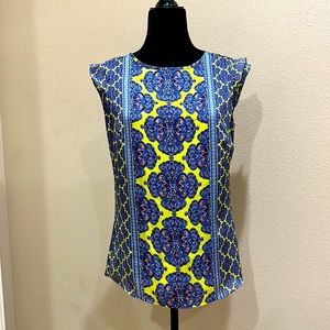 👚 Purple and like green paisley blouse 👚